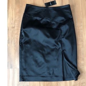 Bebe Satin Pencil Skirt